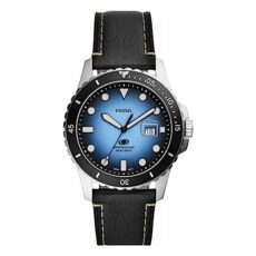 FOSSIL Blue Watch for Men, Quartz Movement with Stainless Steel or Leather Strap