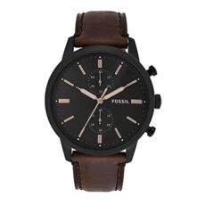 FOSSIL Townsman Watch for Men, Chronograph Movement with Stainless Steel or Leather Strap