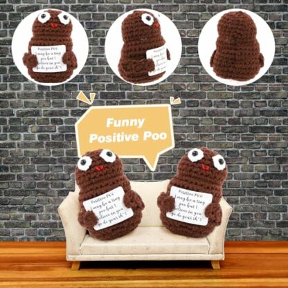 Funny Positive Potato, Mini Cute Wool Knitting Doll with Positivity Card, Soft Novelty Good Luck Gifts Charm Encourage Women Kids Students Exams for Birthday Gifts Home Office Party Decorations 3 Funny Positive Potato, Mini Cute Wool Knitting Doll with Positivity Card, Soft Novelty Good Luck Gifts Charm Encourage Women Kids Students Exams for Birthday Gifts Home Office Party Decorations - Image 3