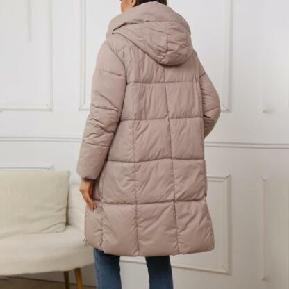 HOOUDO Womens Winter Coat Warm Long Down Jacket Lightweight Windproof Quilted Puffer Coats Jackets Ladies Outdoor Hiking Parka Outwear with Hood - Image 4