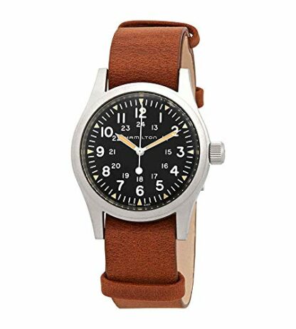 Hamilton Khaki Field Hand Wind Black Dial Men's Watch H69439531, Brown, 38 mm, Mechanical - Image 2
