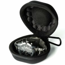 Hard Watch Travel Case, Watch Roll Case Storage and Organizer for Men and Women, with anti-move watch pillow