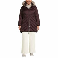 Lands' End Women's Insulated Cozy Fleece Lined Primaloft Coat