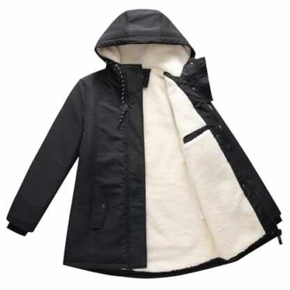MODFUL Women's Sherpa Lined Parka Jacket Warm Winter Coat Hooded Thick Outerwear 4 MODFUL Women's Sherpa Lined Parka Jacket Warm Winter Coat Hooded Thick Outerwear - Image 4