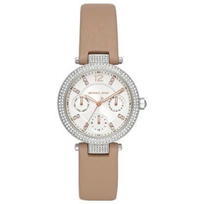 Michael Kors Parker Watch for Women, Chronograph Movement with Stainless Steel or Leather Strap - Image 2
