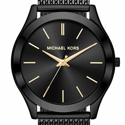 Michael Kors Watch for Men Slim Runway, Three Hand Movement, 44 mm Gunmetal Stainless Steel Case with a Stainless Steel Strap, MK8576 - Image 4
