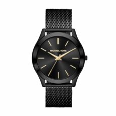 Michael Kors Watch for Men Slim Runway, Three Hand Movement, 44 mm Gunmetal Stainless Steel Case with a Stainless Steel Strap, MK8576