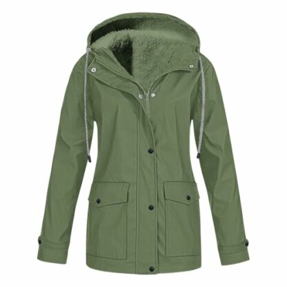 Mrat Jacket Coats for Women Clearance Fleece Lined Jacket Waterproof Jacket Windbreaker Hooded Raincoat Ladies Parka Coats Winter Warm Overcoat Outdoor Windproof Outfits Camping Hiking Plus Size S-5XL 2 Mrat Jacket Coats for Women Clearance Fleece Lined Jacket Waterproof Jacket Windbreaker Hooded Raincoat Ladies Parka Coats Winter Warm Overcoat Outdoor Windproof Outfits Camping Hiking Plus Size S-5XL - Image 2
