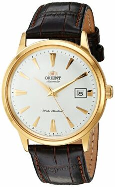 Orient '2nd Gen Bambino Version I' Japanese Automatic Stainless Steel and Leather Dress Watch