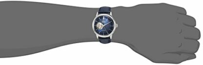 Orient 'Bambino Open Heart' Japanese Automatic Stainless Steel and Leather Dress Watch - Image 4