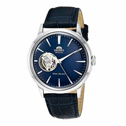 Orient 'Bambino Open Heart' Japanese Automatic Stainless Steel and Leather Dress Watch - Image 2