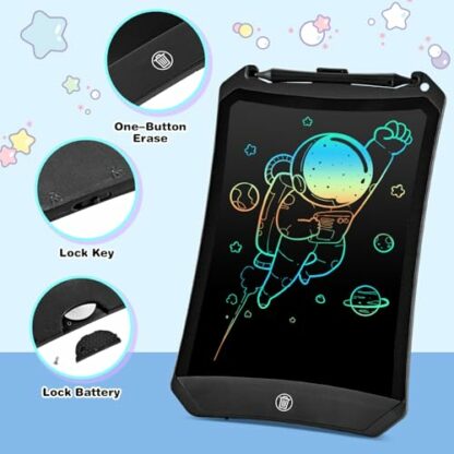 PINKCAT 8.5in LCD Writing Tablet - Colorful Screen Doodle Scribbler Pad Drawing Board Learning Educational Toys - Gift for Kids 3-6 7 8 9 Years Old Girl Boy 3 PINKCAT 8.5in LCD Writing Tablet - Colorful Screen Doodle Scribbler Pad Drawing Board Learning Educational Toys - Gift for Kids 3-6 7 8 9 Years Old Girl Boy - Image 3