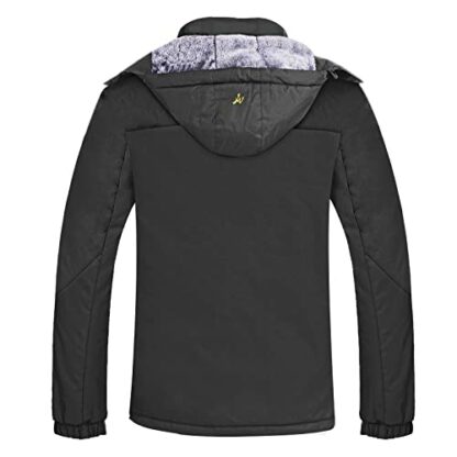 R RUNVEL Womens Waterproof Jacket Winter Warm Fleece Ski Jacket with Hood Windproof Camping Hiking Coat 3 R RUNVEL Womens Waterproof Jacket Winter Warm Fleece Ski Jacket with Hood Windproof Camping Hiking Coat - Image 3