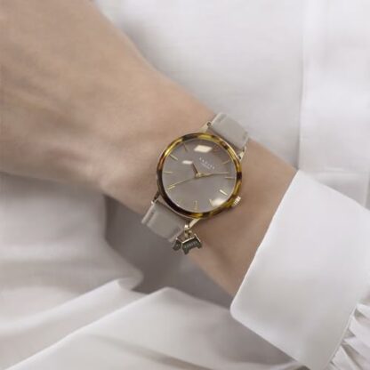 RADLEY Women's Tortoiseshell Gold Plated Cloud Burst Silicone Strap Quartz Analogue Watch RY21714 - Image 4