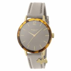 RADLEY Women's Tortoiseshell Gold Plated Cloud Burst Silicone Strap Quartz Analogue Watch RY21714