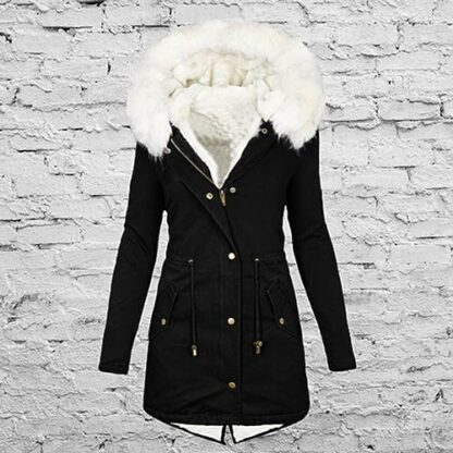 RLEHJN Parka Jacket Womens, Winter Coats for Women UK Sale Clearance Hooded Fleece Lined Jacket Warm Padded Coat with Faux Fur Trim Hood Overcoat Thickened Outerwear with Pockets Size 8-22 3 RLEHJN Parka Jacket Womens, Winter Coats for Women UK Sale Clearance Hooded Fleece Lined Jacket Warm Padded Coat with Faux Fur Trim Hood Overcoat Thickened Outerwear with Pockets Size 8-22 - Image 3