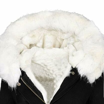 RLEHJN Parka Jacket Womens, Winter Coats for Women UK Sale Clearance Hooded Fleece Lined Jacket Warm Padded Coat with Faux Fur Trim Hood Overcoat Thickened Outerwear with Pockets Size 8-22 4 RLEHJN Parka Jacket Womens, Winter Coats for Women UK Sale Clearance Hooded Fleece Lined Jacket Warm Padded Coat with Faux Fur Trim Hood Overcoat Thickened Outerwear with Pockets Size 8-22 - Image 4