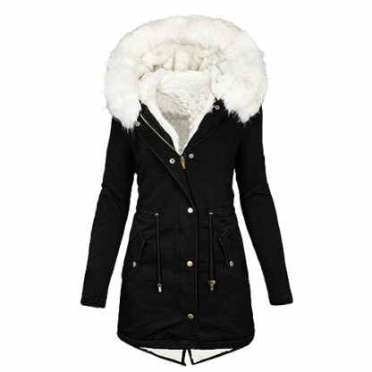 RLEHJN Parka Jacket Womens, Winter Coats for Women UK Sale Clearance Hooded Fleece Lined Jacket Warm Padded Coat with Faux Fur Trim Hood Overcoat Thickened Outerwear with Pockets Size 8-22 2 RLEHJN Parka Jacket Womens, Winter Coats for Women UK Sale Clearance Hooded Fleece Lined Jacket Warm Padded Coat with Faux Fur Trim Hood Overcoat Thickened Outerwear with Pockets Size 8-22 - Image 2