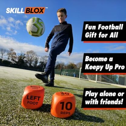 SKILL BLOX Football Keepy Up Training Dice (2 pcs) - Football Gifts for Boys - Soccer Football Skills. Football Gifts. Football Gifts for Girls. Gifts for Teenage Boys or Girls. Birthday Gifts 3 SKILL BLOX Football Keepy Up Training Dice (2 pcs) - Football Gifts for Boys - Soccer Football Skills. Football Gifts. Football Gifts for Girls. Gifts for Teenage Boys or Girls. Birthday Gifts - Image 3
