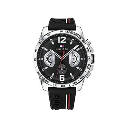 Tommy Hilfiger Analogue Multifunction Quartz Watch for Men with Silicone, Stainless Steel or Leather Bracelet, Day & Date Sub-Dials, 5ATM Water Resistant - Image 2