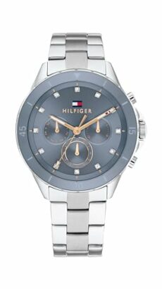 Tommy Hilfiger Analogue Multifunction Quartz Watch for Women with Stainless Steel Bracelets