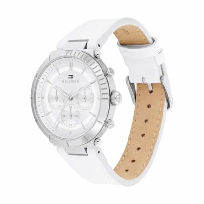 Tommy Hilfiger Analogue Multifunction Quartz Watch for Women with White Leather Strap - 1782352 3 Tommy Hilfiger Analogue Multifunction Quartz Watch for Women with White Leather Strap - 1782352 - Image 3