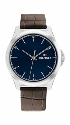 Tommy Hilfiger Analogue Quartz Watch for Men with Silicone and Leather Bracelet
