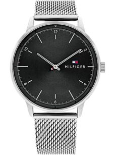 Tommy Hilfiger Analogue Quartz Watch for Men with Silver Stainless Steel mesh Bracelet - 1791842