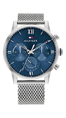 Tommy Hilfiger Men Analog Quartz Watch with Stainless Steel Bracelet