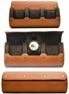 Watch Case for Men - Watch Roll Travel Case - Watch Storage Box Organizer and Display - Mirage Watch Roll Case