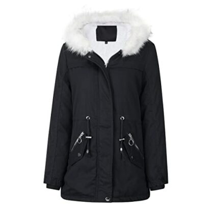 YYNUDA Women Winter Parka Coat Fur Collar Hooded Jacket Warm Windproof Padded Outwear 2 YYNUDA Women Winter Parka Coat Fur Collar Hooded Jacket Warm Windproof Padded Outwear - Image 2