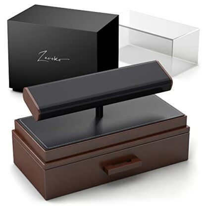 Zavoko Wooden Watch Display Box For Men - Watch Holder Case/Stand With PU Leather Padding & Velvet Storage Organizer/Drawer (Rings, Jewelry, etc) 3 Zavoko Wooden Watch Display Box For Men - Watch Holder Case/Stand With PU Leather Padding & Velvet Storage Organizer/Drawer (Rings, Jewelry, etc) - Image 3