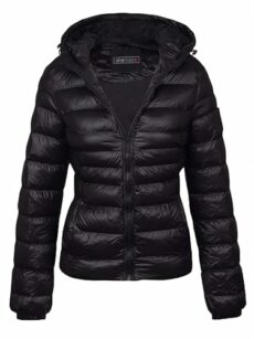 shelikes Womens Winter Jacket Ladies Padded Quilted Coat Glossy Puffer Hooded Warm Jackets