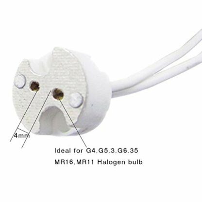 10 Pack of MR16 GU5.3 Led Bulb Base Ceramic Socket,FINELED MR16 G5.3 Mr11 Lamp Holder for 12V Halogen & LED Bulb,Wire Connector Base Socket Adapter 4 10 Pack of MR16 GU5.3 Led Bulb Base Ceramic Socket,FINELED MR16 G5.3 Mr11 Lamp Holder for 12V Halogen & LED Bulb,Wire Connector Base Socket Adapter - Image 4