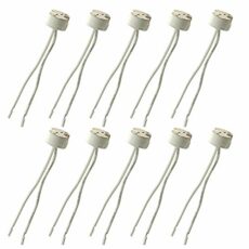 10 Pack of MR16 GU5.3 Led Bulb Base Ceramic Socket,FINELED MR16 G5.3 Mr11 Lamp Holder for 12V Halogen & LED Bulb,Wire Connector Base Socket Adapter