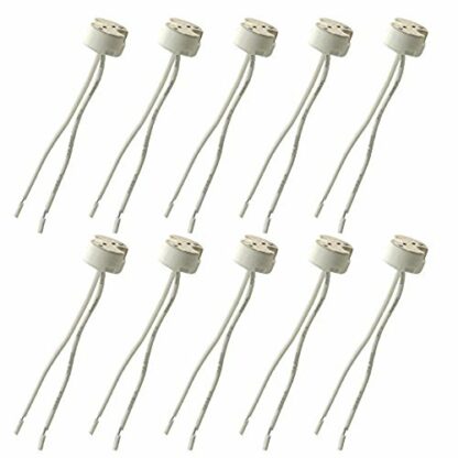 10 Pack of MR16 GU5.3 Led Bulb Base Ceramic Socket,FINELED MR16 G5.3 Mr11 Lamp Holder for 12V Halogen & LED Bulb,Wire Connector Base Socket Adapter 2 10 Pack of MR16 GU5.3 Led Bulb Base Ceramic Socket,FINELED MR16 G5.3 Mr11 Lamp Holder for 12V Halogen & LED Bulb,Wire Connector Base Socket Adapter - Image 2