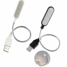 2PCS USB LED Light Lamp, USB Reading Light Portable LED Flexi-lamp Adjust Angle Gooseneck Flexible Mini LED Lights Warm Yellow Light for Power Bank PC Laptop Keyboard Computer and Other USB Devices