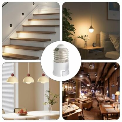 3 Pcs E27 to B22 Adapter, Lamp Socket Adapter Socket Converter, Screw to Bayonet Bulb Socket Adaptor Convertor, E27 to Bayonet Adapte, Ligh Bulb Socket Adapter Screw to Bayonet,Lamp Light Bulbs Holder - Image 4