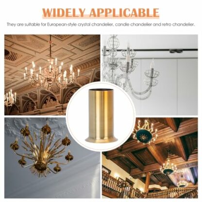 ANDRESLAD 6pcs Flanging Sleeve E14 Socket Chandelier Lamp Holder Tube for Light Bulbs Ideal for Modern Lighting Fixtures and Home Decor 4 ANDRESLAD 6pcs Flanging Sleeve E14 Socket Chandelier Lamp Holder Tube for Light Bulbs Ideal for Modern Lighting Fixtures and Home Decor - Image 4