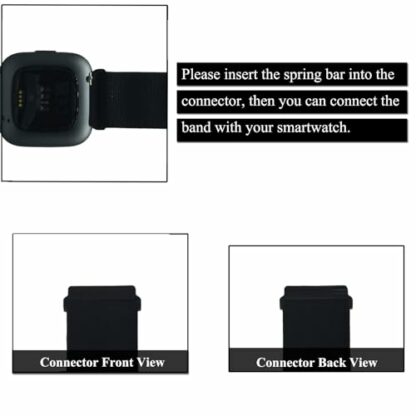 Adjustable Elastic Wrist Band/Ankle Band for Compatible with Fitbit Versa 2/Blaze/Versa/Versa Lite/Versa Special Edition Smartwatch, Stretchy Band for Men and Women - Image 4