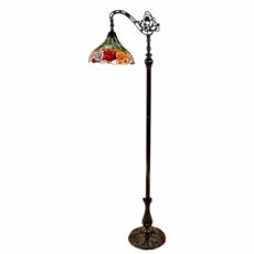 Amora Lighting AM035FL12B Tiffany Floor Lamp, Multicolor