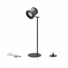 Auraglow Rechargeable Wall & Desk Lamp, Battery Operated Cordless Touch Lamp, Dimmable White LED Light for Bedside, Lounge, Dining Room, Hallway, Hotel & Restaurant