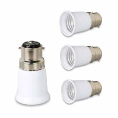 B22 to E27 Adapter, 4pcs Light Socket Converter, Bulb Screw Socket Adapter, Chandelier Light Socket for Ceiling Fans Light, Pendant Light, Chandelier