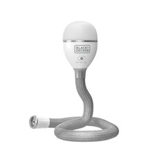 BLACK+DECKER Snake Light, Use for Book Light, Desk Light, and Work Light, 2 Settings, Flexible and Rechargeable (BDCFSL01)