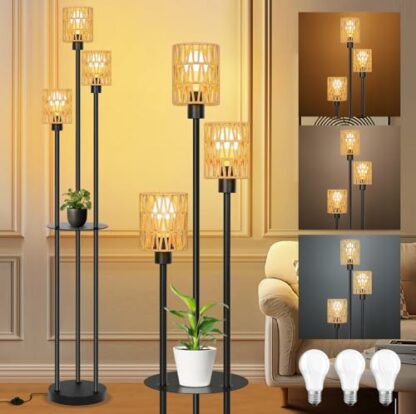 BTTO LED Rattan Floor lamp-UK-New - Image 2