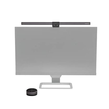 BenQ ScreenBar Halo Monitor Lamp, Desk Lamp with Auto Dimming and Colour Adjustment Functions, No Screen Glare, Intelligent Wireless Control, USB Charging Office Lamp, Grey 4 BenQ ScreenBar Halo Monitor Lamp, Desk Lamp with Auto Dimming and Colour Adjustment Functions, No Screen Glare, Intelligent Wireless Control, USB Charging Office Lamp, Grey - Image 4