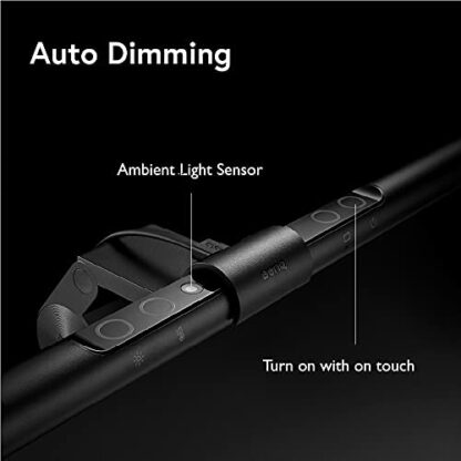 BenQ ScreenBar Plus e-Reading LED Task Lamp with Auto-Dimming and Hue Adjustment Features, Hang It on Monitors to Save Space, Eye-Care, No Screen Glare Or Flicker, Matte Black USB Powered Office Lamp - Image 4
