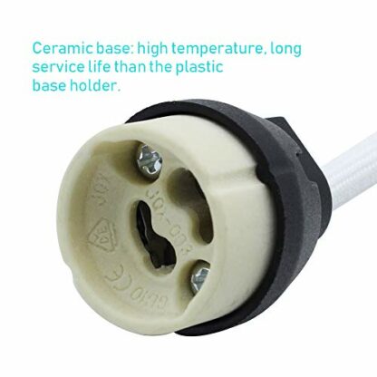 BlueXP 8 Pack GU10 Lamp Holder 2 A 250 V GU10 Ceramic Lamp Bases Connector with Terminal Box Socket for GU10 LED Light Bulbs Halogen Bulbs Downlights Main Connector Adapter Fitting - Image 4