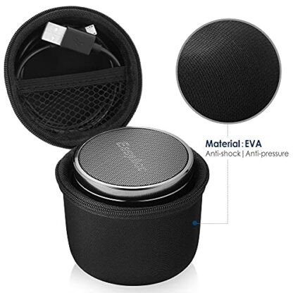 Bluetooth Speaker Case, Simpeak Mini Bluetooth Speaker Bag Compatible with Anker SoundCore/Etekcity RoverBeats T3/TaoTronics Wireless Speaker with Carabiner, Blue - Image 3