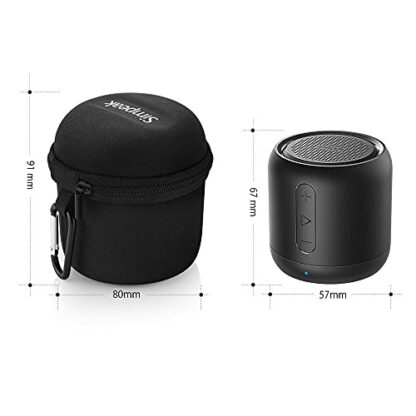 Bluetooth Speaker Case, Simpeak Mini Bluetooth Speaker Bag Compatible with Anker SoundCore/Etekcity RoverBeats T3/TaoTronics Wireless Speaker with Carabiner, Blue - Image 4